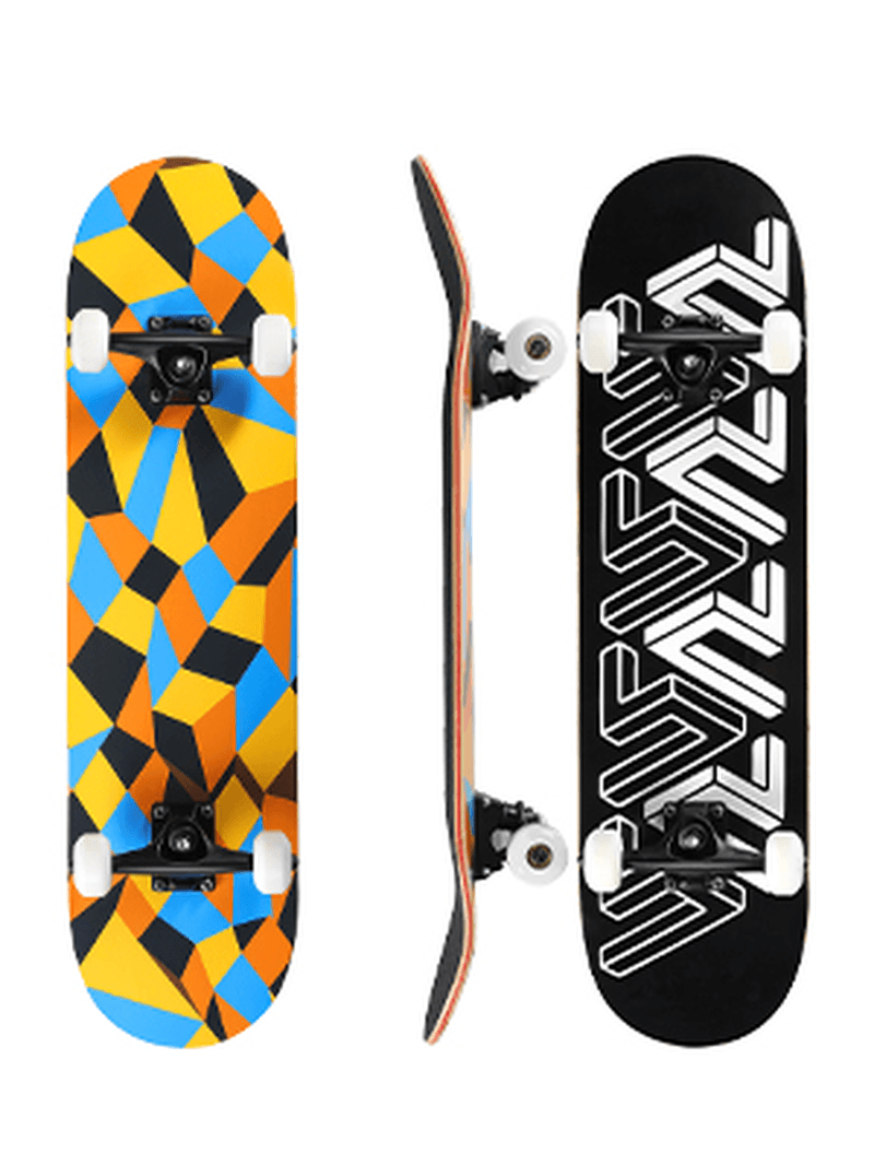 31'' Kids Skateboard 7 Layer Maple Long-Boards for Children Boys Girls Youths Beginners - MRSLM