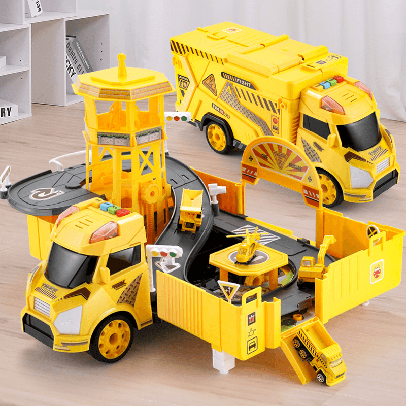 Children'S Large Container Truck Simulation Deformed Alloy Car Set Deformed Car - MRSLM