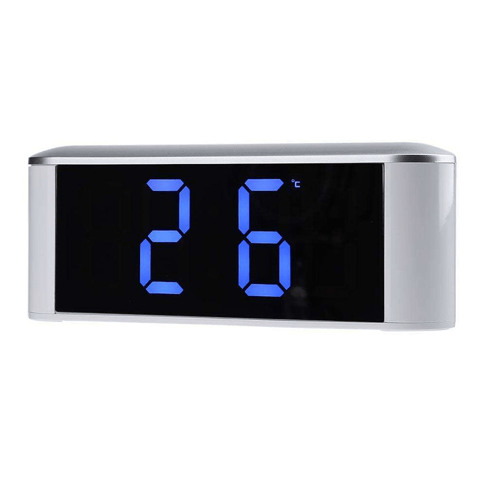 TS-S25 Digital Time Display Touch LED Mirror Clock 3 Modes Brightness Adjustable Temperature C/F Alarm Snooze Night Mode Function Night Led Light Table Desktop Alarm Clock Despertador - MRSLM