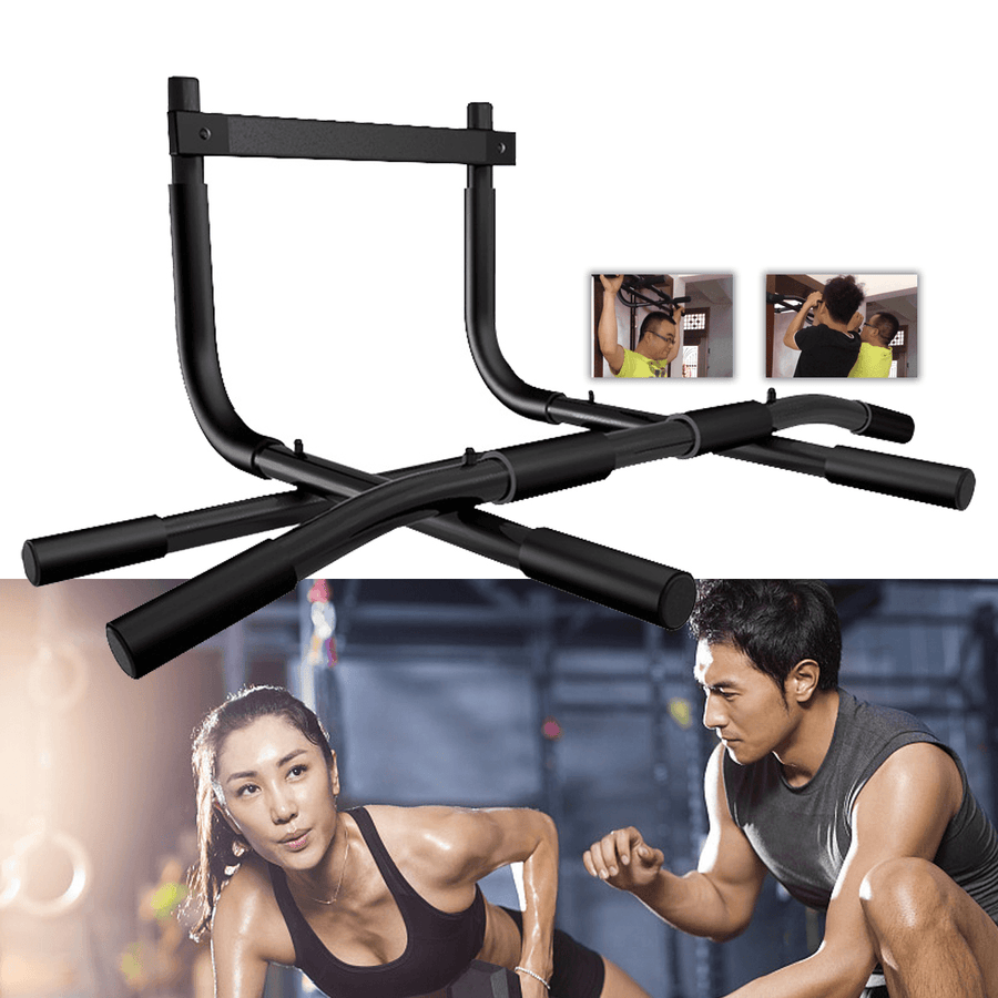 Steel Wall Mount Pull up Bar Home Gym Door Horizontal Bar Fitness Sport Exercise Tools - MRSLM