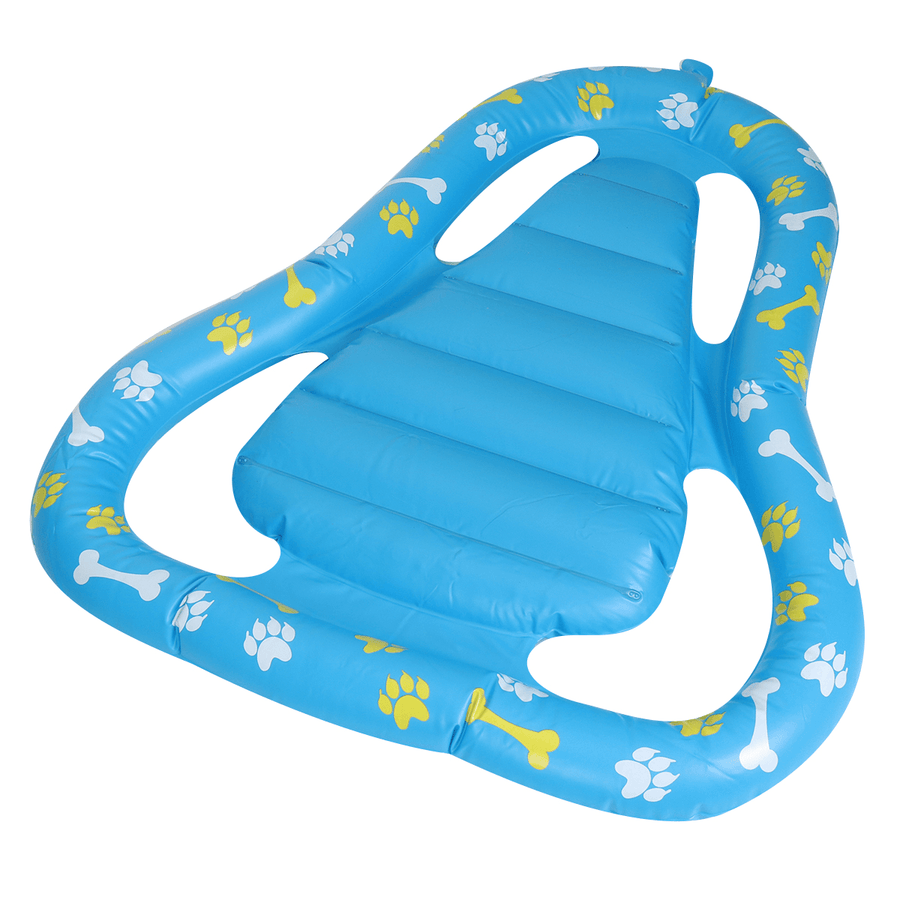 PVC Inflatable Pet Dual-Use Person/Dog Floating Bed Blowing Air Floating Row Pet Floating Bed Elastic Comfortable Swimming Floating Bed - MRSLM