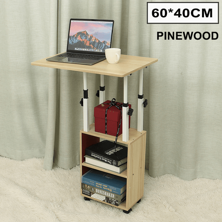 Bedside Table Movable Simple Small Table Bedroom Home Simple Student Lifting Dormitory Table for Home Office - MRSLM