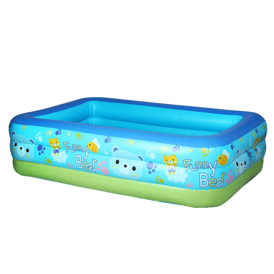 Inflatable Swimming Pool Adults Kids Pool Bathing Tub Outdoor Indoor - MRSLM