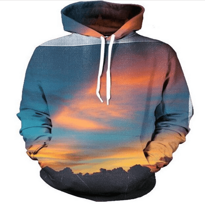 Galaxy Starry Sky 3D Printed Pullover Hoodie - MRSLM