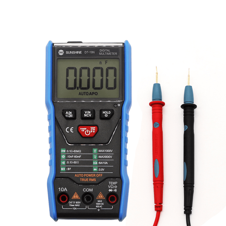 SUNSHINE DT-19N Mini Smart Multimeter Range Mobile Phone Repair Digital Multimeter AC DC Resistance Tester - MRSLM