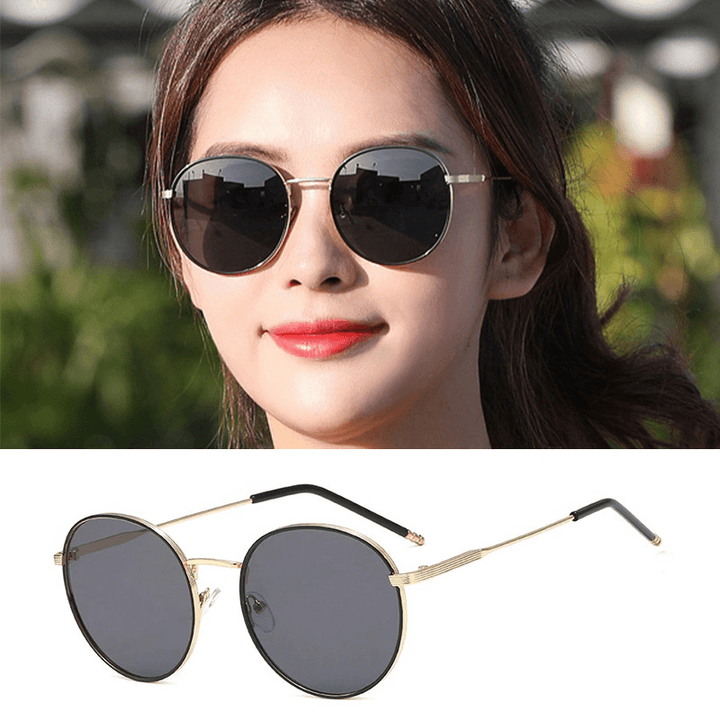 Sunglasses Female Fashion round Frame Street Shot - MRSLM