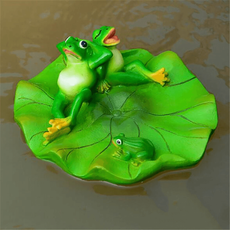 Floating Pond Decor Outdoor Simulation Resin Cute Swimming Pool Lawn Frog Decorations Ornament Garden Art in Water - MRSLM