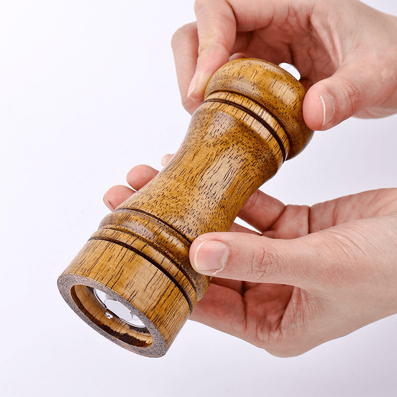 Spice Herb Pepper Grinder Wooden Cruet Mill Condiment Grinding Salt Smashing Tools - MRSLM