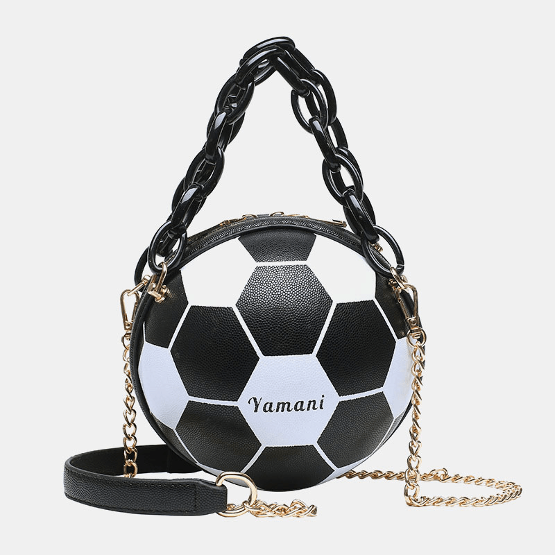 Women Basketball Football Chains Handbag Crossbody Bag Shoulder Bag - MRSLM