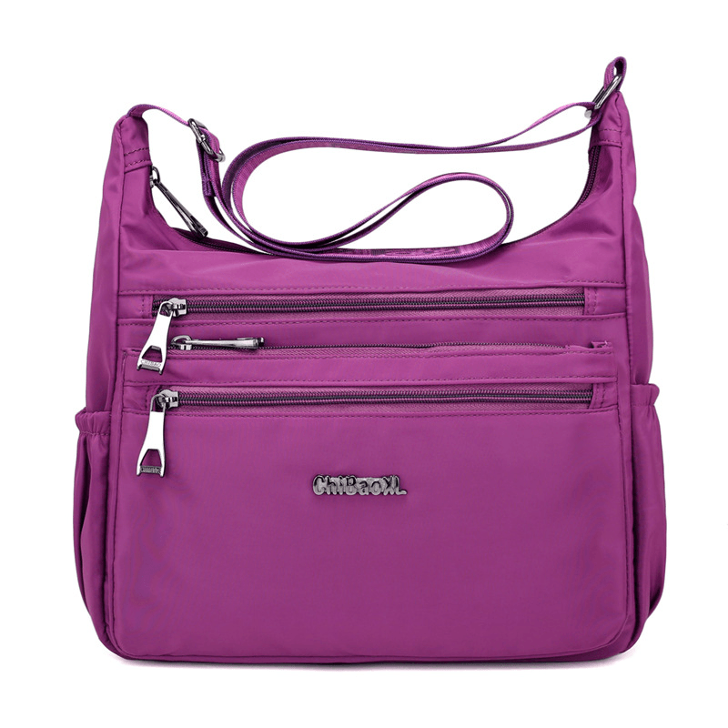 Women Nylon Light Shoulder Bags Multi Pockets Crossbody Bag - MRSLM