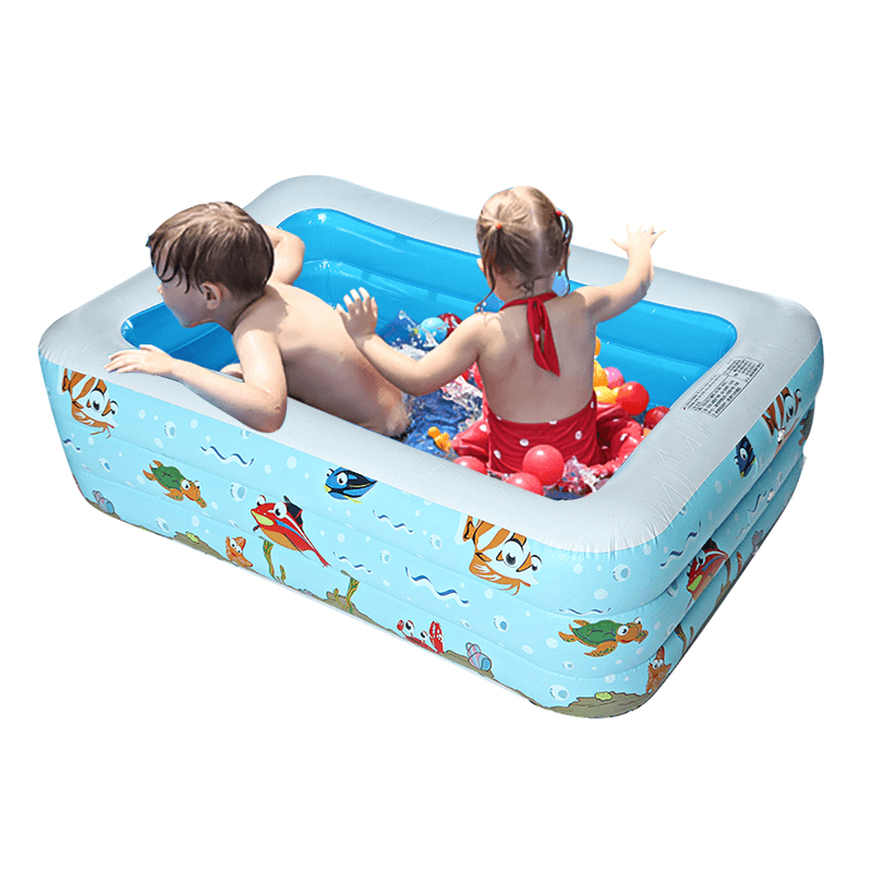 150X110X50Cm Inflatable Swimming Pool Summer Outdoor Garden Family Kids Paddling Pools - MRSLM