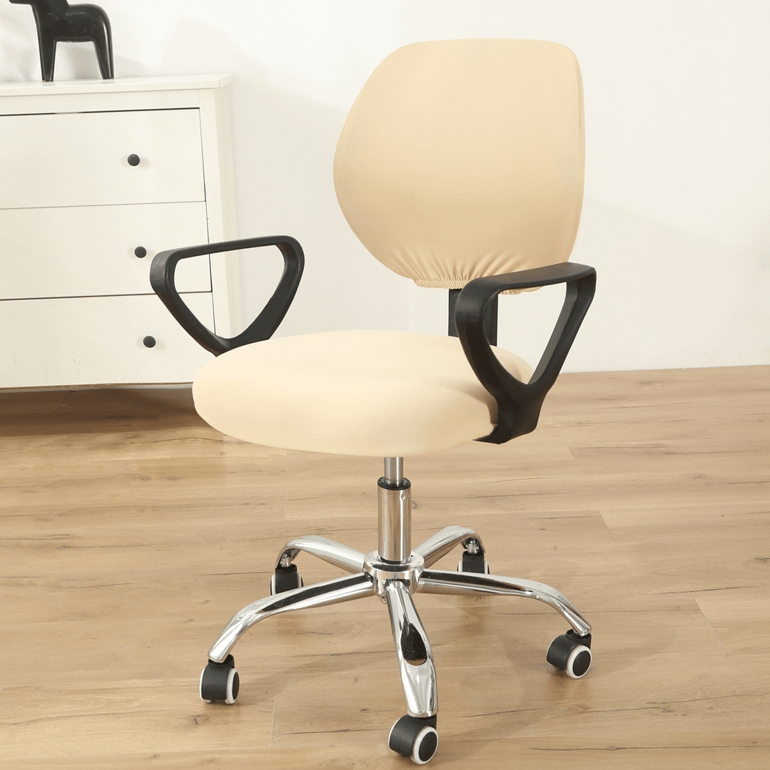 Elastic Swivel Computer Chair Seat Back Cover Office Armchair Decor Protector - MRSLM