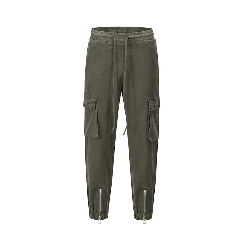 Casual Men'S Zipper Buckle Cargo Trousers - MRSLM