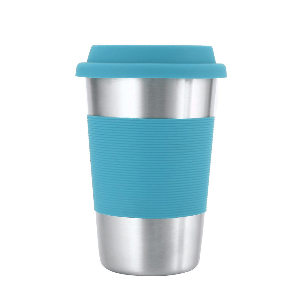 Honana Creative Coffee Mugs and Cup 304 Stainless Steel Mug with Silicone Case and Lid for Car Cups 500Ml Water Bottle - MRSLM