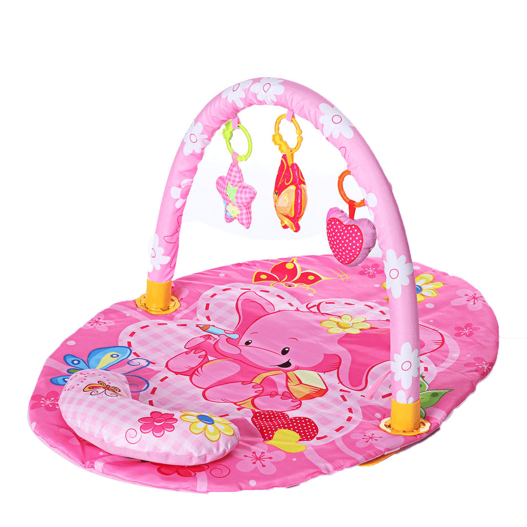 Baby Gym Play Mat Educational Rack Toys Baby Gym Mat with Music Lights Infant Fitness Carpet Gift for Kids - MRSLM