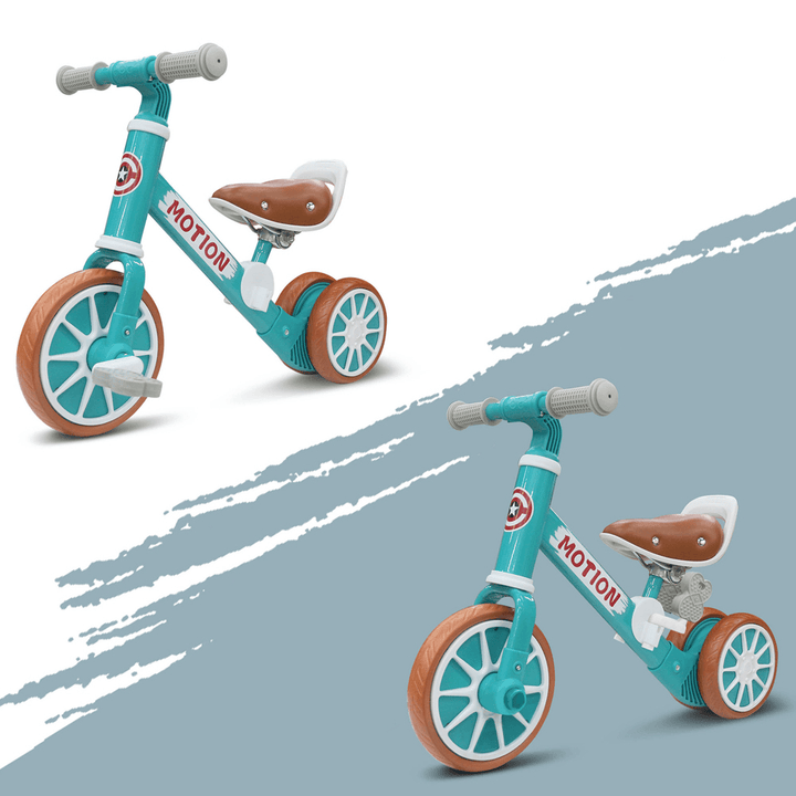 PORSA PIM 2-In-1 Multi-Functional Kids Tricycle Baby Balance Bike Children Bike with Detachable Pedal for 1-4 Year Old Baby - MRSLM