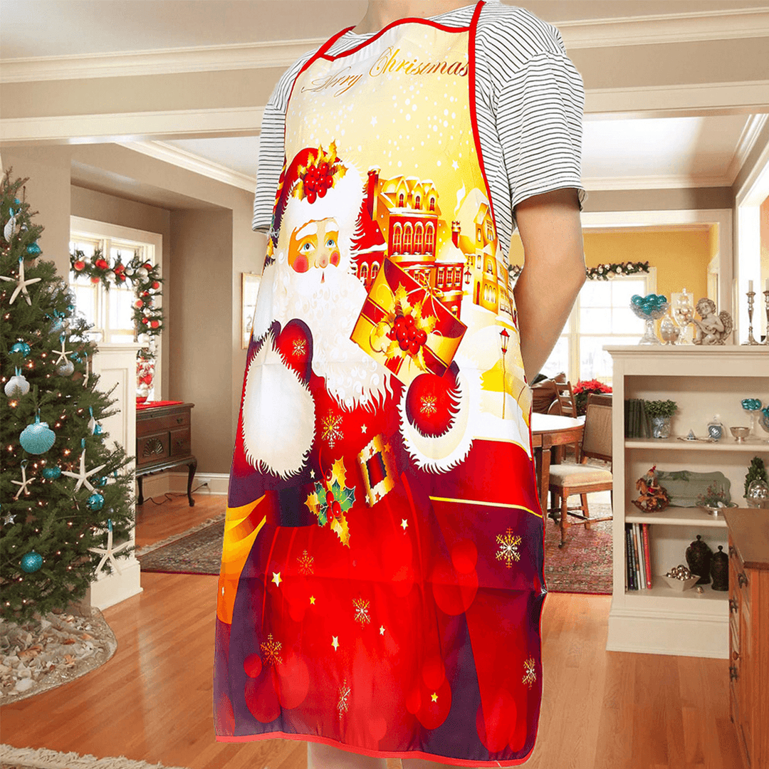 80 X 60Cm 2020 New Year Christmas Christmas Apron Christmas Decorations for Kitchen Santa Claus Xmas Decor - MRSLM