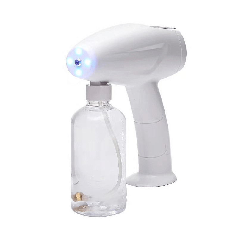 250ML Handheld Atomizing Sprayer USB Charging Wireless Nebulizers Disinfectant Fogger Blue-Ray Nano Steam Sprayer with Touch Screen - MRSLM