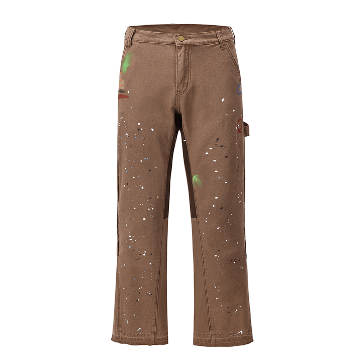 Cargo Pants Retrofit Style Inkjet Flared Pants - MRSLM