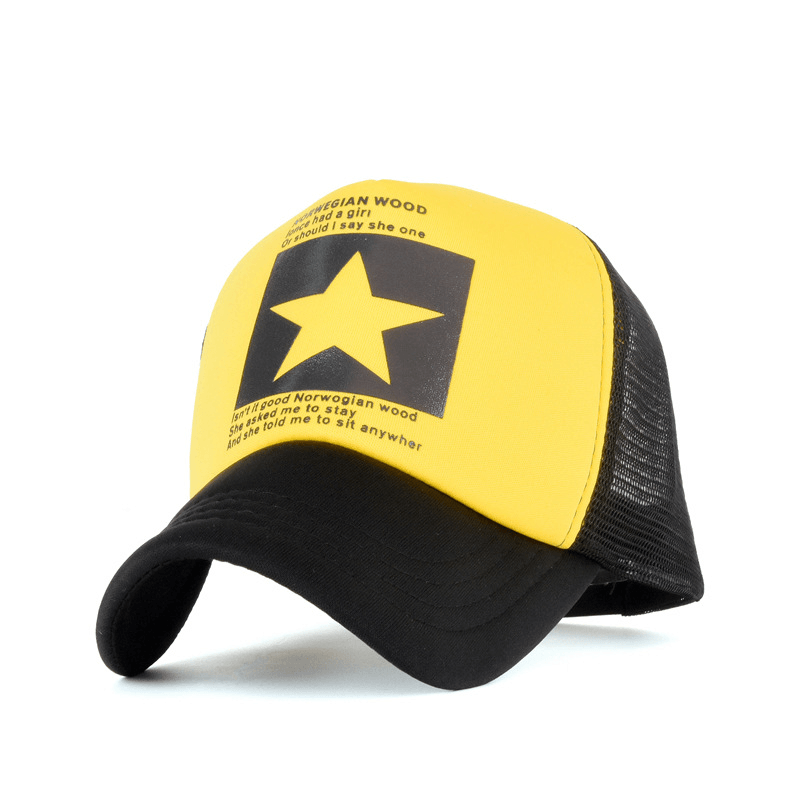 Big Five-Pointed Star Pattern Tennis Baseball Cap - MRSLM