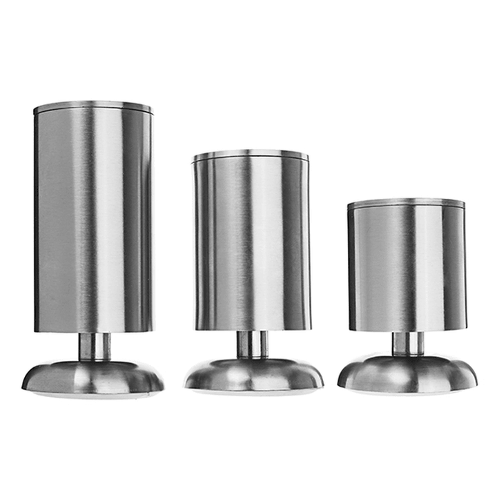 Height Adjustable Furniture Leg Feet Silver Stainless Steel Support for Table Bed Sofa Level Chair - MRSLM