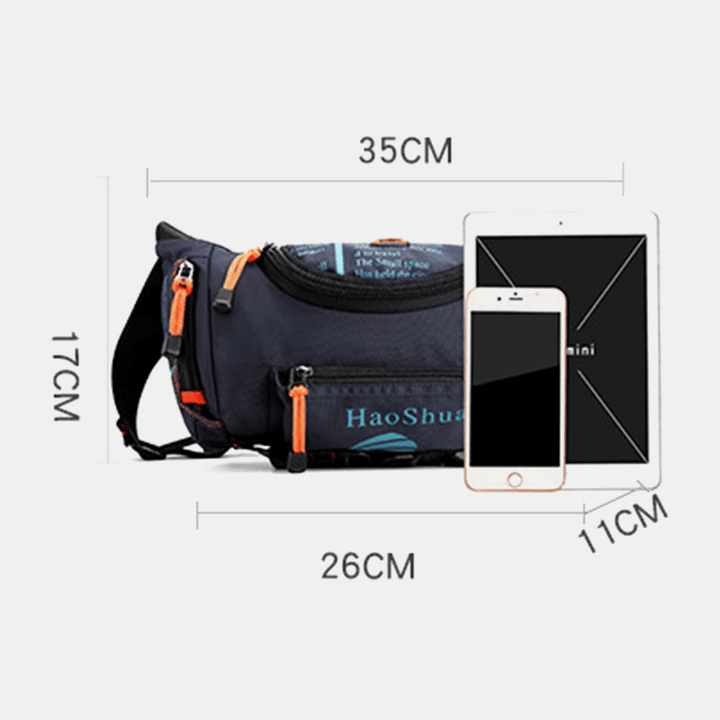 Men Fashion Multifunctional Shoulder Bag Crossbody Bag Waist Bag - MRSLM