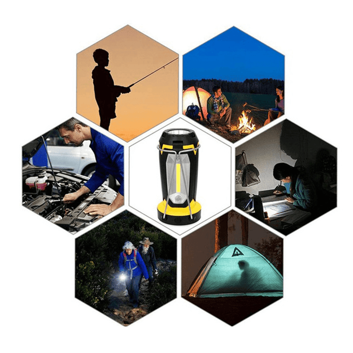 Rechargeable Camping Lantern Flashlight Hanging Camping Light Portable Collapsible Light - MRSLM