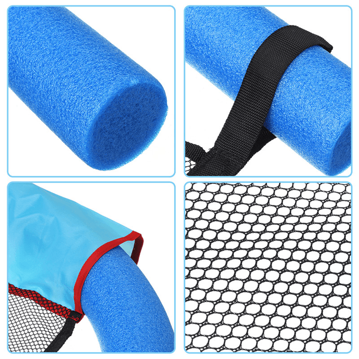 Summer Water Floating Chair Hammock Swimming Pool Seat Bed with Mesh Net Kickboard Lounge Chairs for Kid Adult Swimming Play Toys - MRSLM