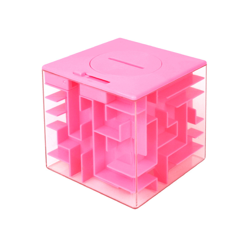 Three-Dimensional Maze and Rubik'S Cube Drop-Resistant Piggy Bank Toy - MRSLM