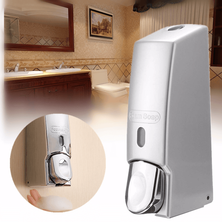 600Ml Bathroom Kitchen Soap Dispenser Gel Lotion Bottle Pump Shower Shampoo Storage Wall Mounted - MRSLM