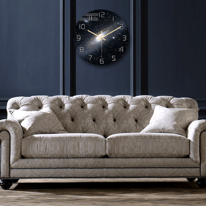 CC019 Creative Starry Pattern Wall Clock Mute Wall Clock Quartz Wall Clock for Home Office Decorations - MRSLM