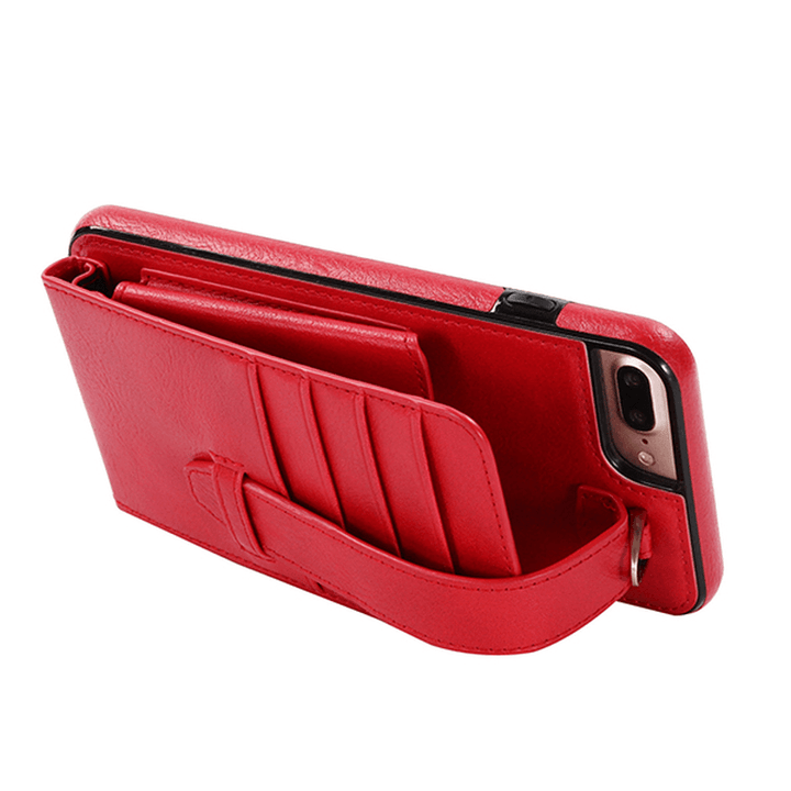 Genuine Leather Multifunctional Iphone6/6S/6 Plus/6S Plus/7/7 plus Case Wallet Card Holder Phone Bag - MRSLM