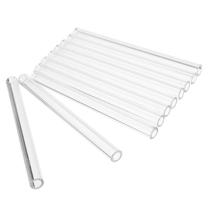 10Pcs Length 100Mm OD 7Mm 2Mm Thick Wall Borosilicate Glass Blowing Tube Lab Factory School Home - MRSLM