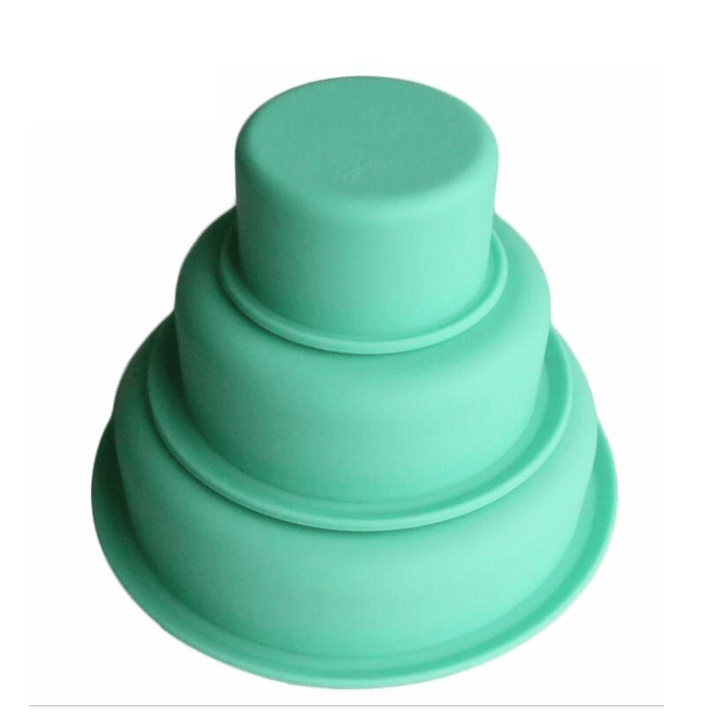 3Pcs Cake Molds round Bake Pan DIY Party Wedding Birthday Cupcake Mould Baking Tool - MRSLM