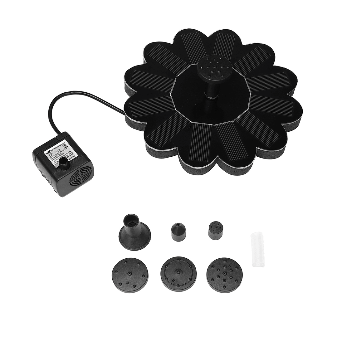 Solar Powered Fountain Water Pump Bird Bath Floating Garden Pond Pool Fish Tanks for Garden Sprinklers - MRSLM