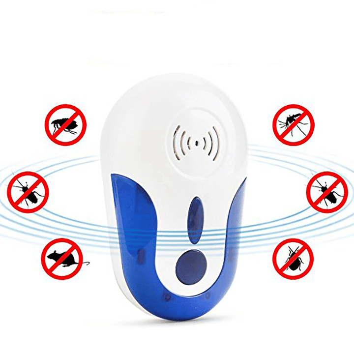 HP-102 Electronic Indoor Ultrasonic Plug in LED Safe anti Mosquito Insect Pests Control - MRSLM