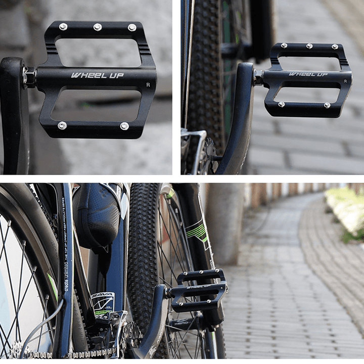 WHEEL up LXB065-01 Aluminium Alloy Bearing Skidproof Bike Pedals Outdoor Cycling Bicycle Pedals - MRSLM