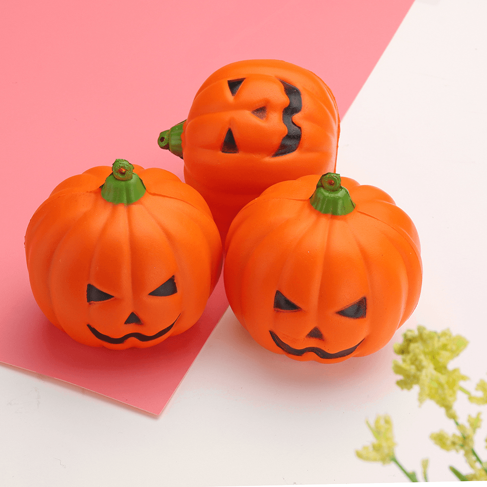 Wholesale 20PCS 7CM Halloween Squishy Simulation Random Super Slow Rising Smile Pumpkin Squishy Fun Toys Decoration - MRSLM