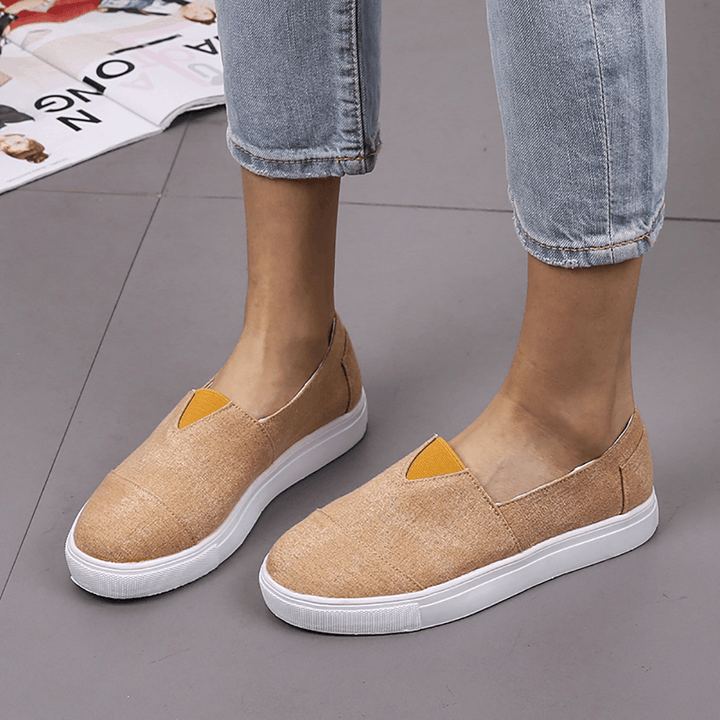 Solid Color Slip on Loafers - MRSLM