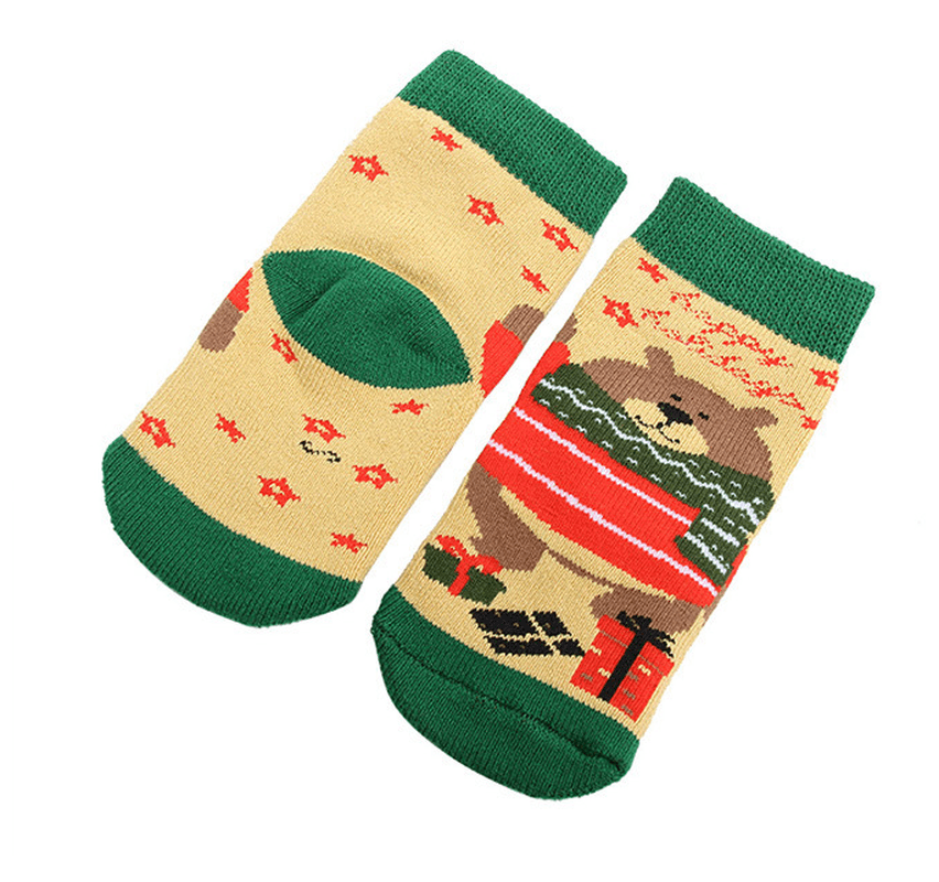 Children'S Christmas Socks Thicken Cartoon Baby Socks Children'S Cotton Socks - MRSLM