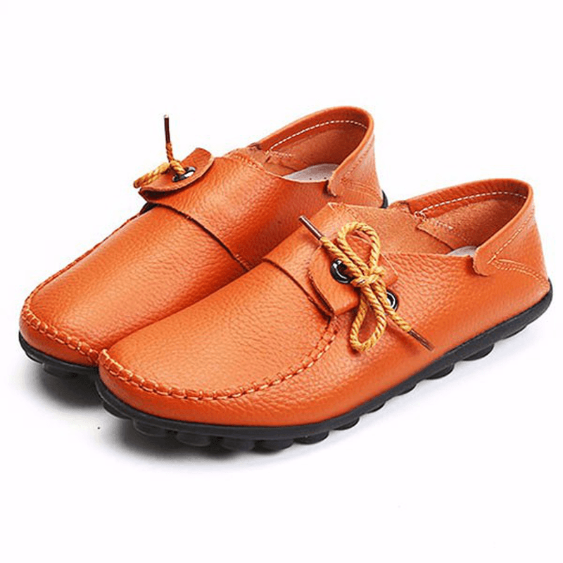 Women Soft Comfortable Leather Flats US Size 5-12 - MRSLM