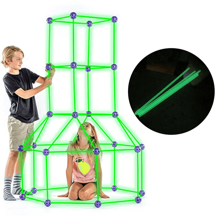 Ipree® Kids DIY Building Tent Creativity Intellectual Training Rockets Tunnels Tower Play Tent for Boys Girls Gift Outdoor Garden Home - MRSLM