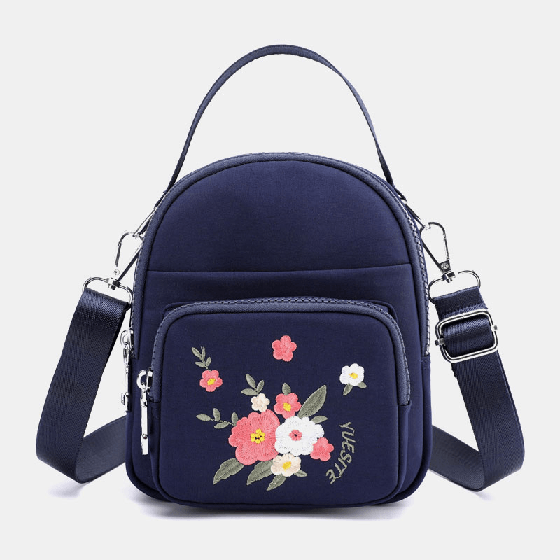 Women Fashion Embroidery Shoulder Bag Crossbody Bag - MRSLM