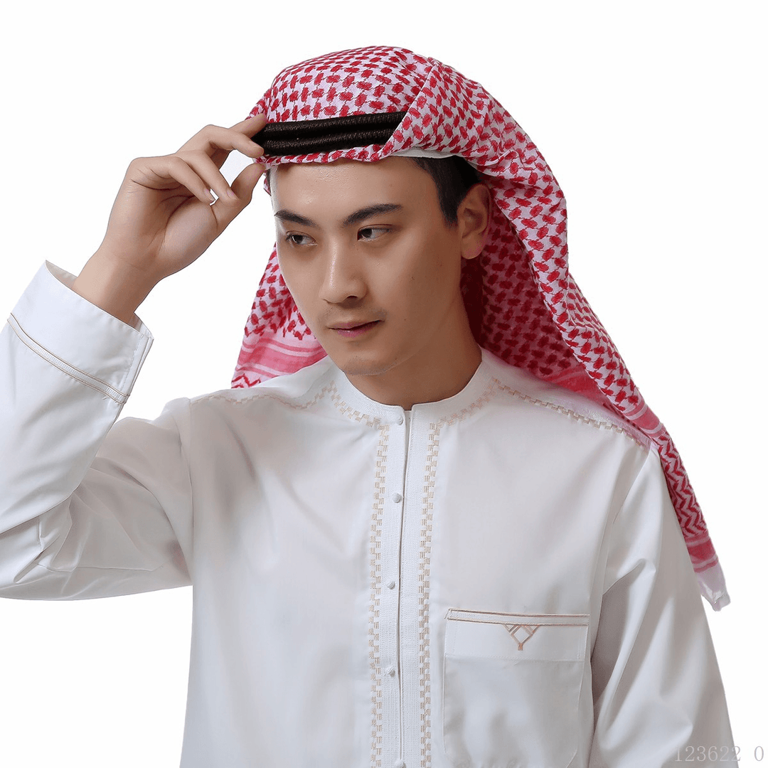 Muslim Men'S Turban around the Head Saudi Arabia Turban - MRSLM