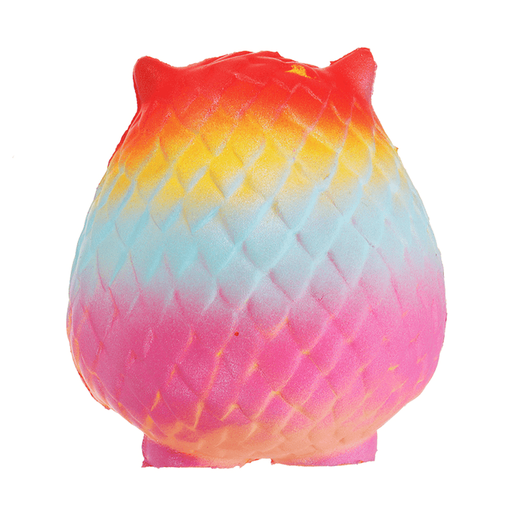 Jumbo Squishy Rainbow Owl 12Cm Soft Slow Rising Toy with Original Packing - MRSLM