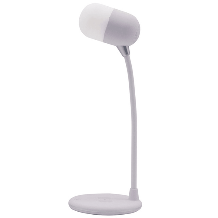 Bluetooth Speaker Wireless Charger Table Lamp Universal Fast Charging Adjustable Brightness LED Portable Desk Lamp Wireless Charger - MRSLM