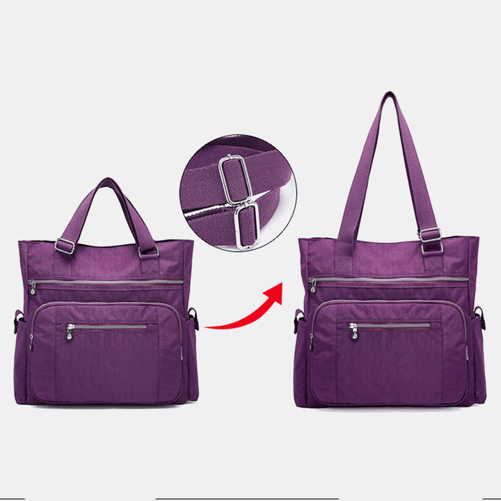 Women Large Capacity Nylon Waterproof Handbag Shoulder Bag for Outdoor Travel - MRSLM