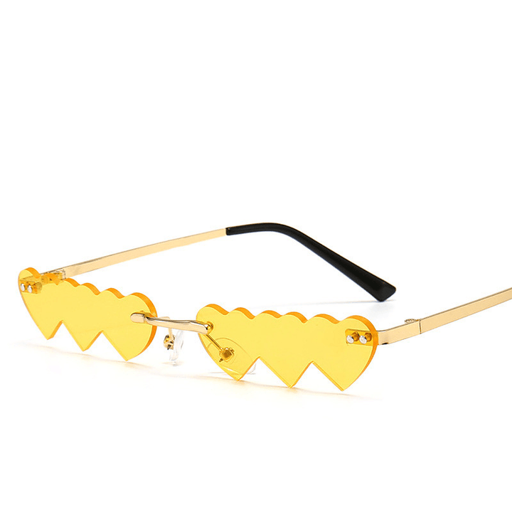 Women'S Trimmed Sunglasses with Metal Rimless Sunglasses - MRSLM