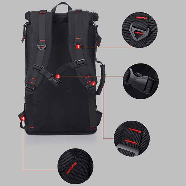 Men Multi-Carry Large Capacity Travel Outdoor Multi-Function 15.6 Inch Laptop Bag Travel Bag Backpack - MRSLM