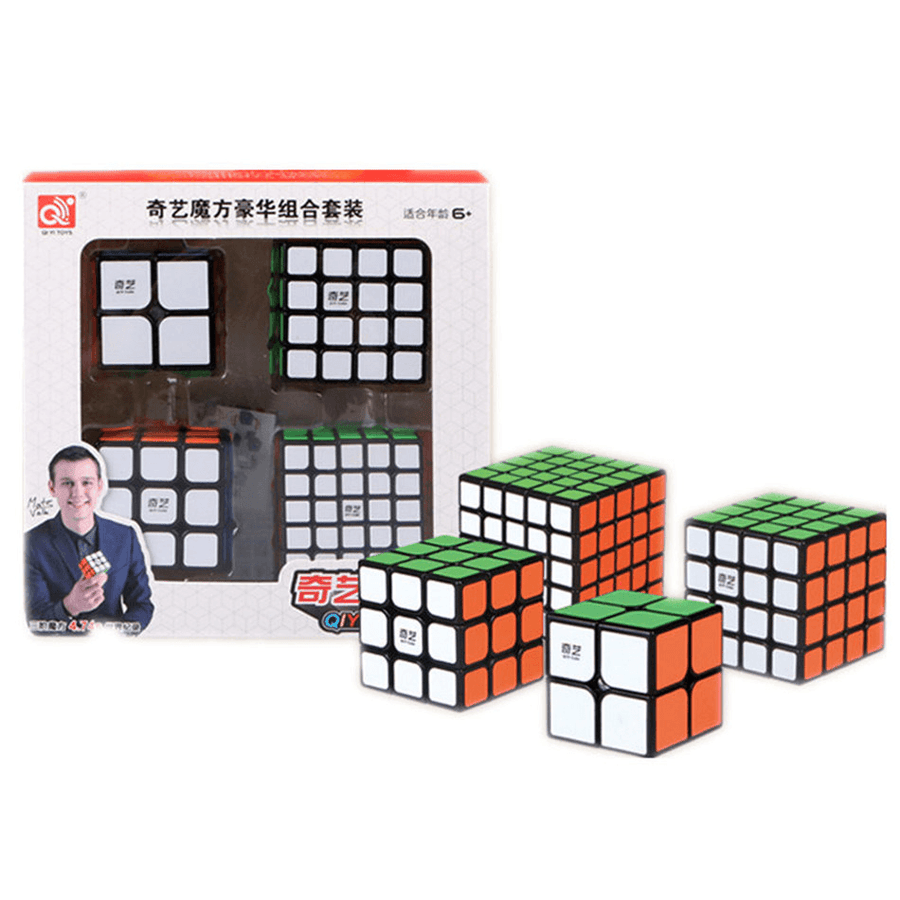 Set of Solid Color Stickers Four-Piece Cube Toy - MRSLM